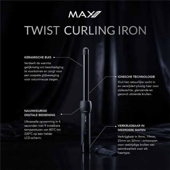 Max Pro Twist 19mm Curler