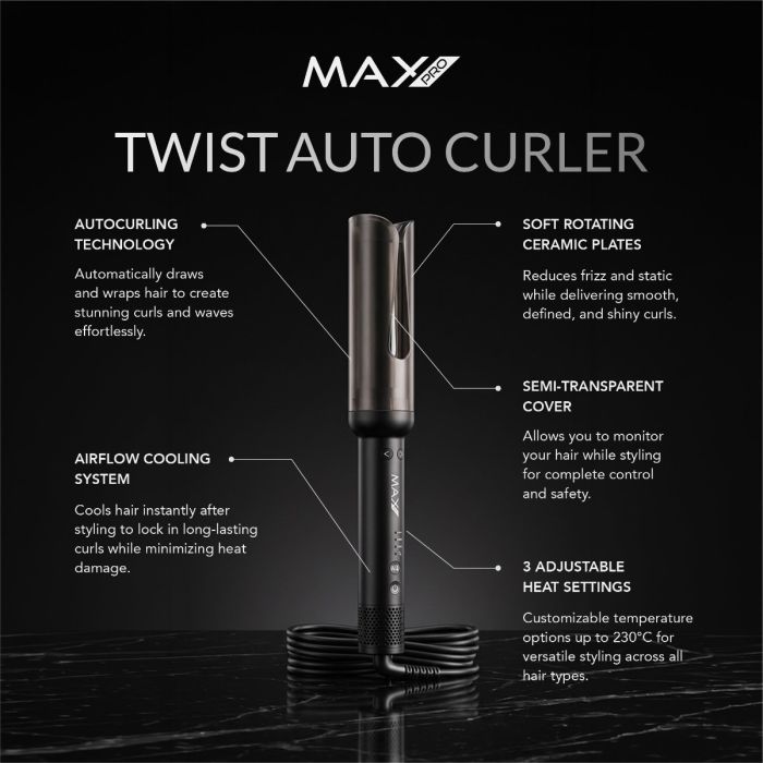 Max Pro Twist Autocurler 34mm