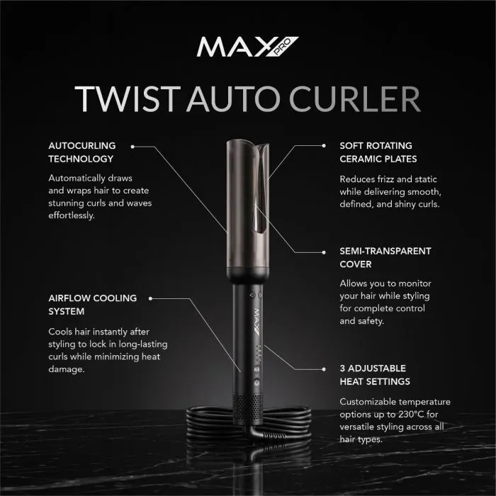 Max Pro Αυτόματο Ψαλίδι για Μπούκλες Twist 34mm
