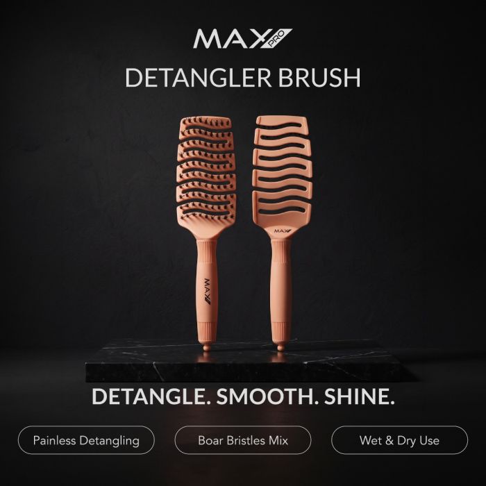 Max Pro Βούρτσα Ξεμπερδέματος Μαλλιών - Blush Peach (Ροδακινί)